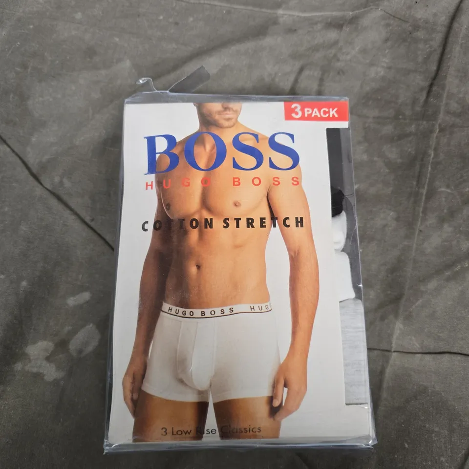 Hugo Boss Cotton Stretch Low Rise Trunks – 3 Pack