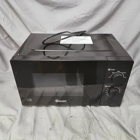 SWAN 20L 700W MANUAL MICROWAVE - BLACK - COLLECTION ONLY