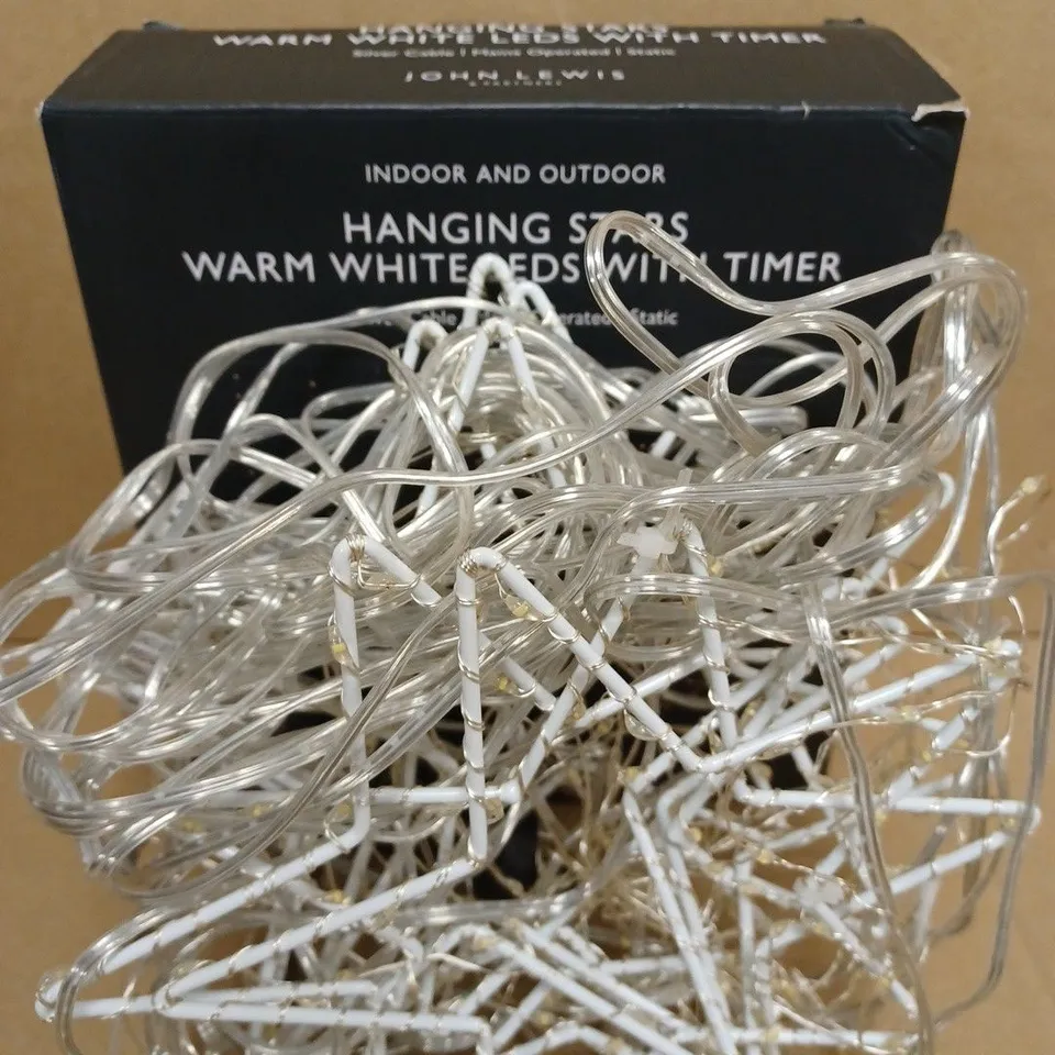 JOHN LEWIS HANGING STARS WHITE LEDS