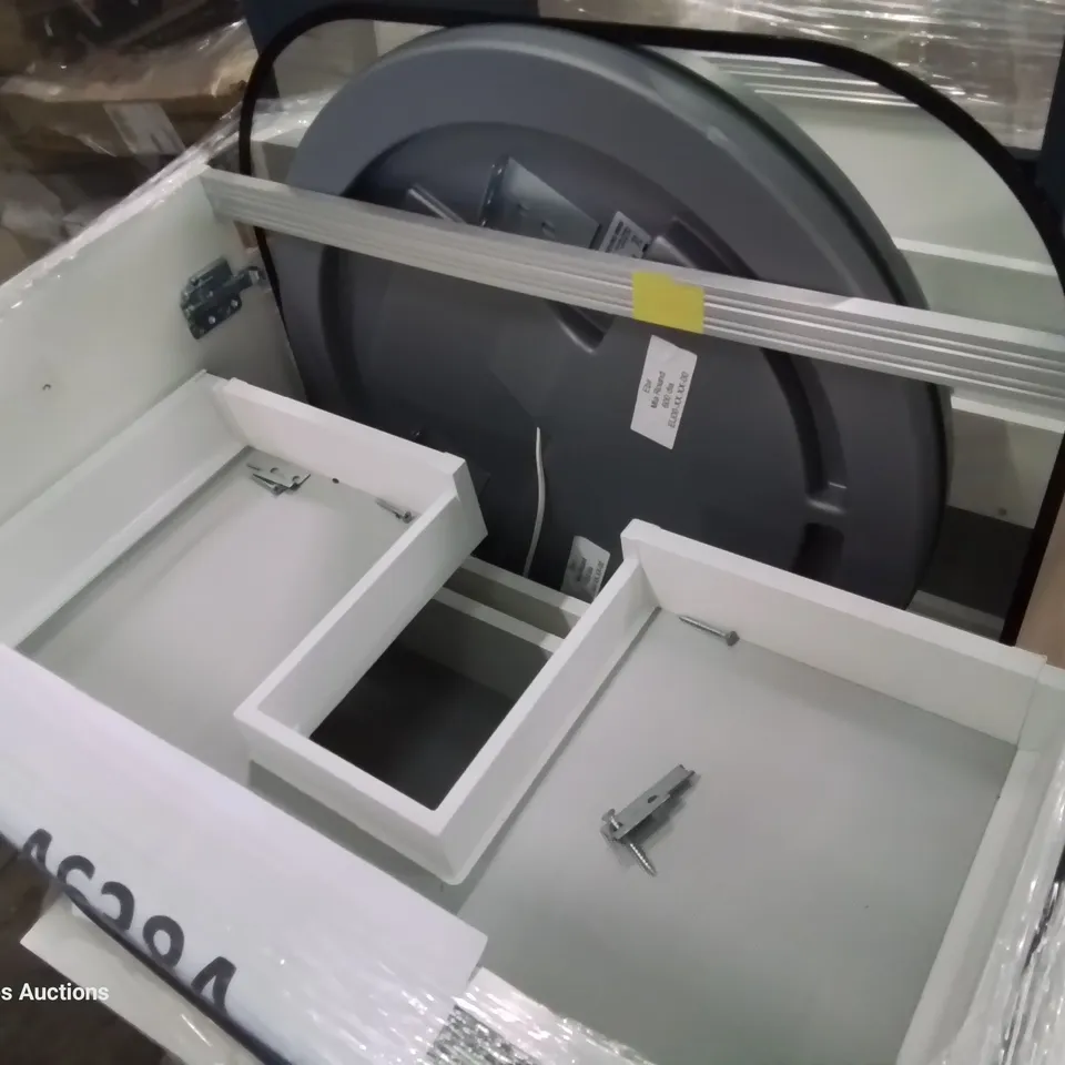 PALLET OF ASSORTED BAGHROOM FITTINGS, INCLUDING, UNDER BASIN DRAWER STORAGE UNITS, LED MIRROR, 