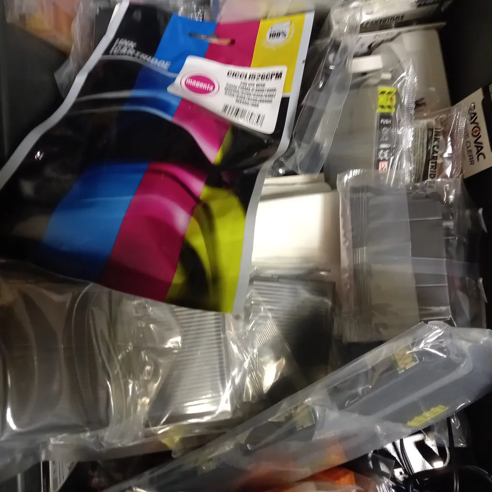 BOX OF APPROXIMATELY 20 ASSORTED PRINTER INK REPLCAMENT CARTRIDGES TO INCLUDE PIXMA 540XL, CLI-42 MAGENTA & XP-235 BLACK ETC