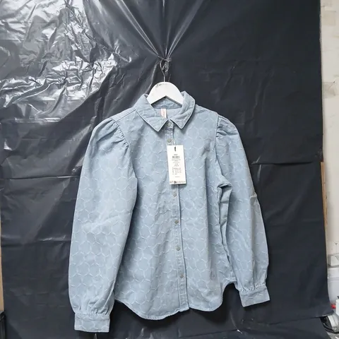 ONLY ROCCO-ELIZA LS DNM SHIRT BJ - LONG-SLEEVED - UK 6