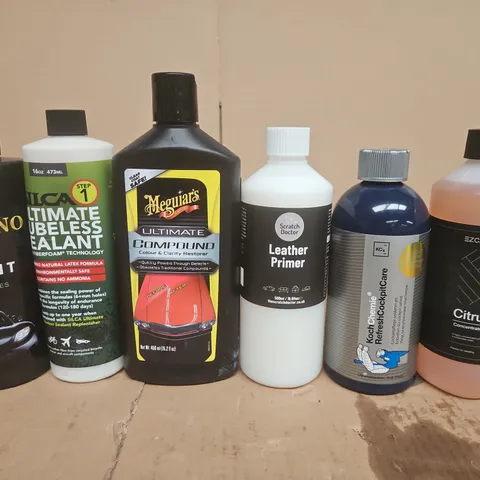ASSORTED CAR DETAILING & CLEANING PRODUCTS β CITRUS WASH , LEATHER PRIME AND COLOUR RESTORER