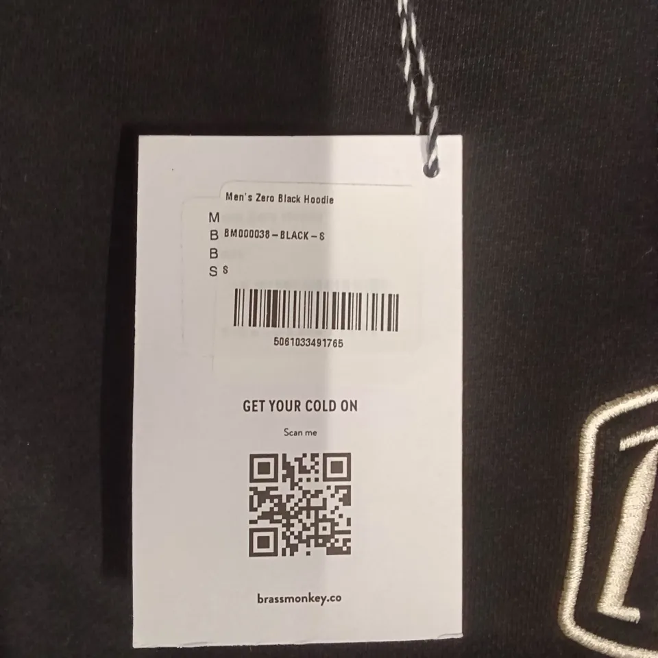BOX OF BRASS MONKEY HOODIES - BLACK SIZE SMALL APPROXIMATELY 10