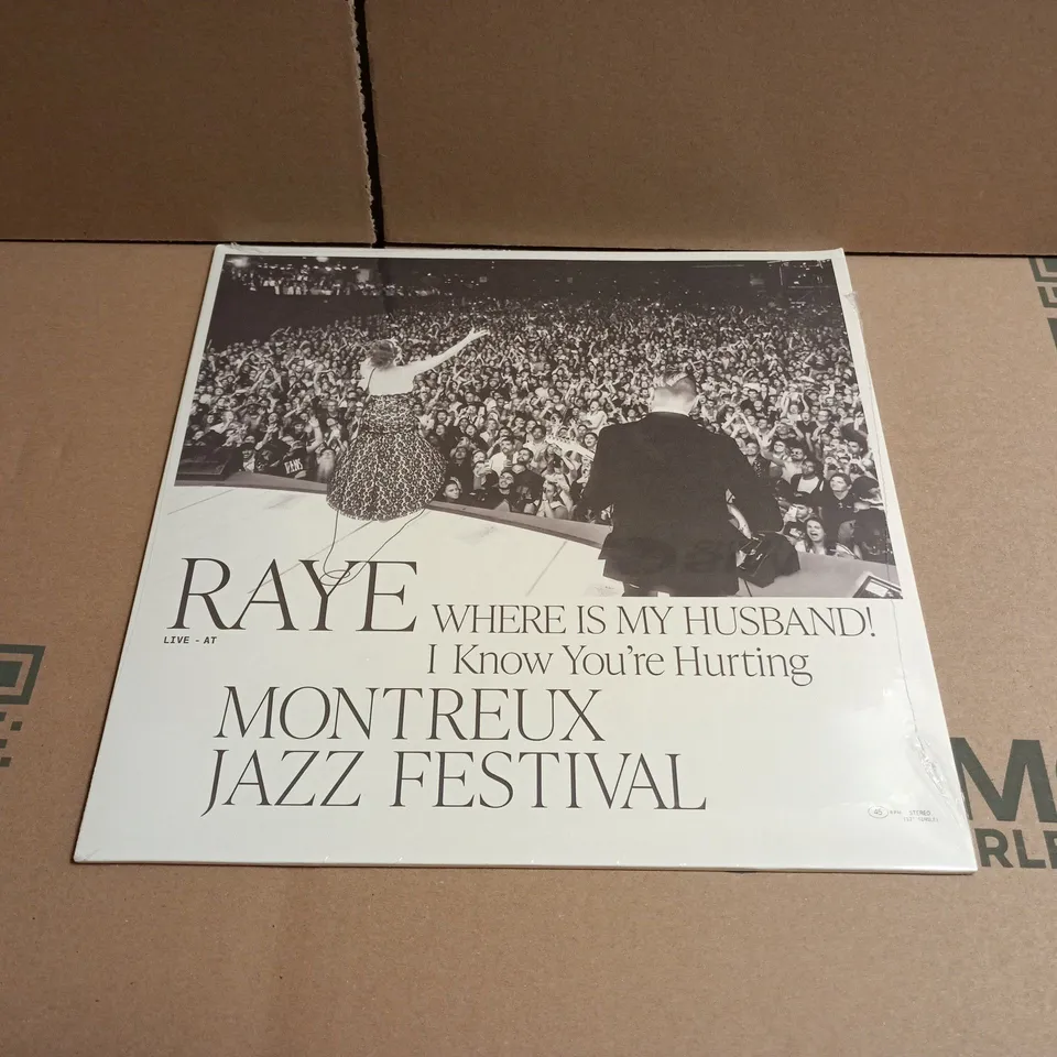 RAYE – WHERE IS MY HUSBAND! I KNOW YOU'RE HURTING LIVE AT MONTREUX JAZZ FESTIVAL - SEALED - VINYL LP