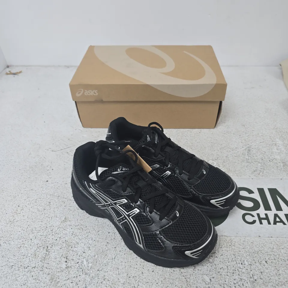ASICS GEL-1130 GS KIDS' RUNNING SHOES – BLACK/PURE SILVER, UK 4