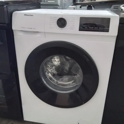 HISENSE 9KG STEAM INVERTER 1400 SPIN WASHING MACHINE IN WHITE