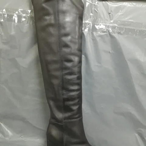 BOXED ALLSAINTS OVER THE KNEE BOOTS IN BLACK SIZE EU 38