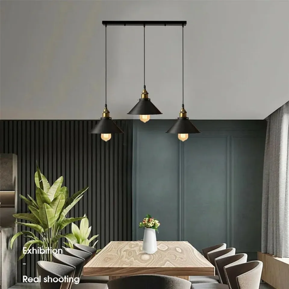 BOXED LATSHAW 3-LIGHT KITCHEN ISLAND CONE CEILING PENDANT (1 BOX)