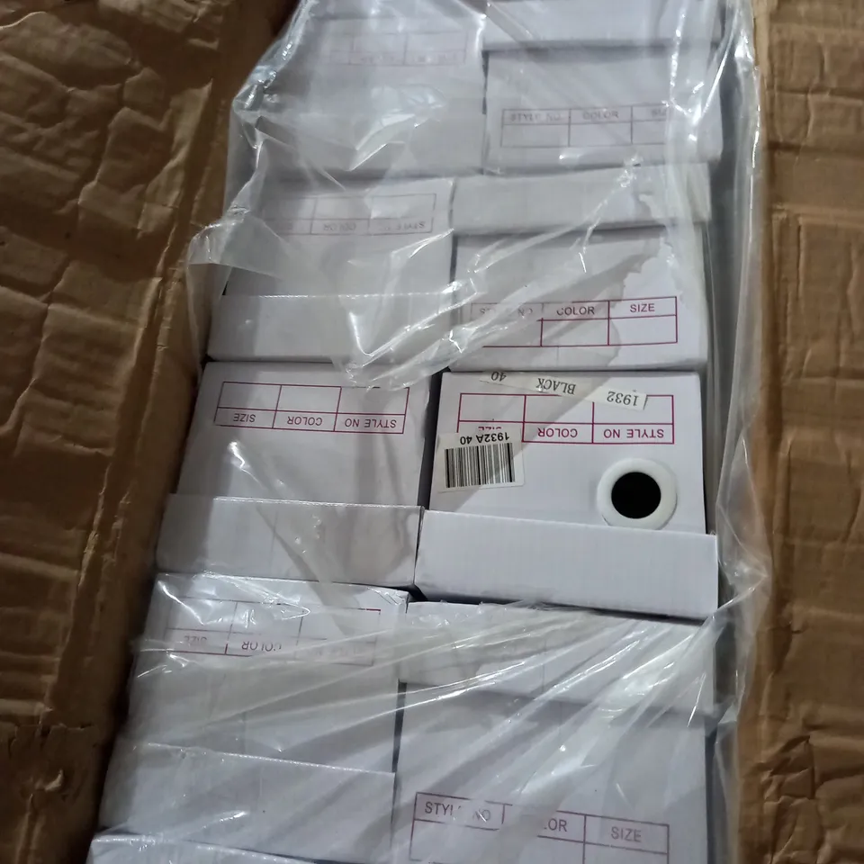 APPROXIMATELY 24 BOXED PAIRS OF LAVANDA STRAP SANDALS IN BLACK VARIOUS SIZES TO INCLUDE SIZES 37, 38, 39