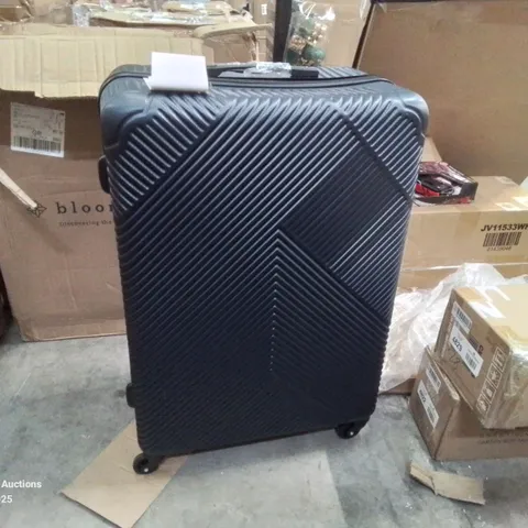 BOXED BLOOMLITE NAVY GRAY HARDSHELL SUITCASE 