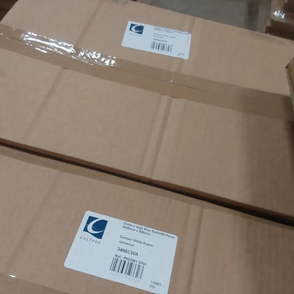 PALLET CONTAINING A LARGE QUANTITY OF ASSORTED BATHROOM FURNITURE PANELS INCLUDING: PLINTHS, MID DRAWER FASCIA, DEEP BASE END/INFIL PANEL ECT