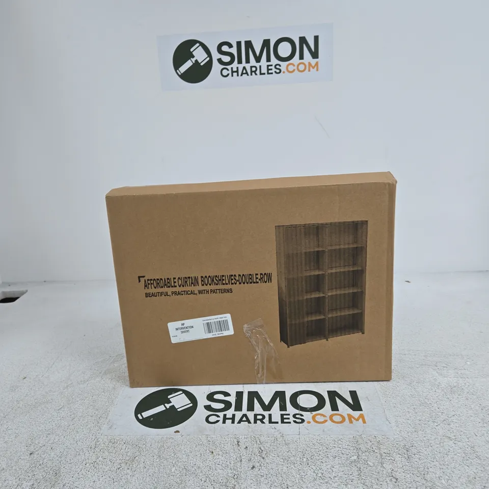 AFFORDABLE CURTAIN BOOKSHELVES – DOUBLE-ROW (BOXED)