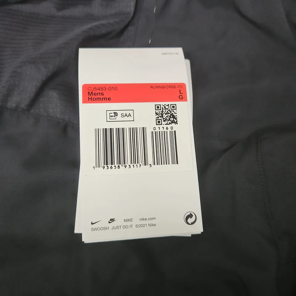 NIKE MEN'S BLACK DRI-FIT SHORTS – STANDARD FIT, 5IN INSEAM, SIZE LARGE