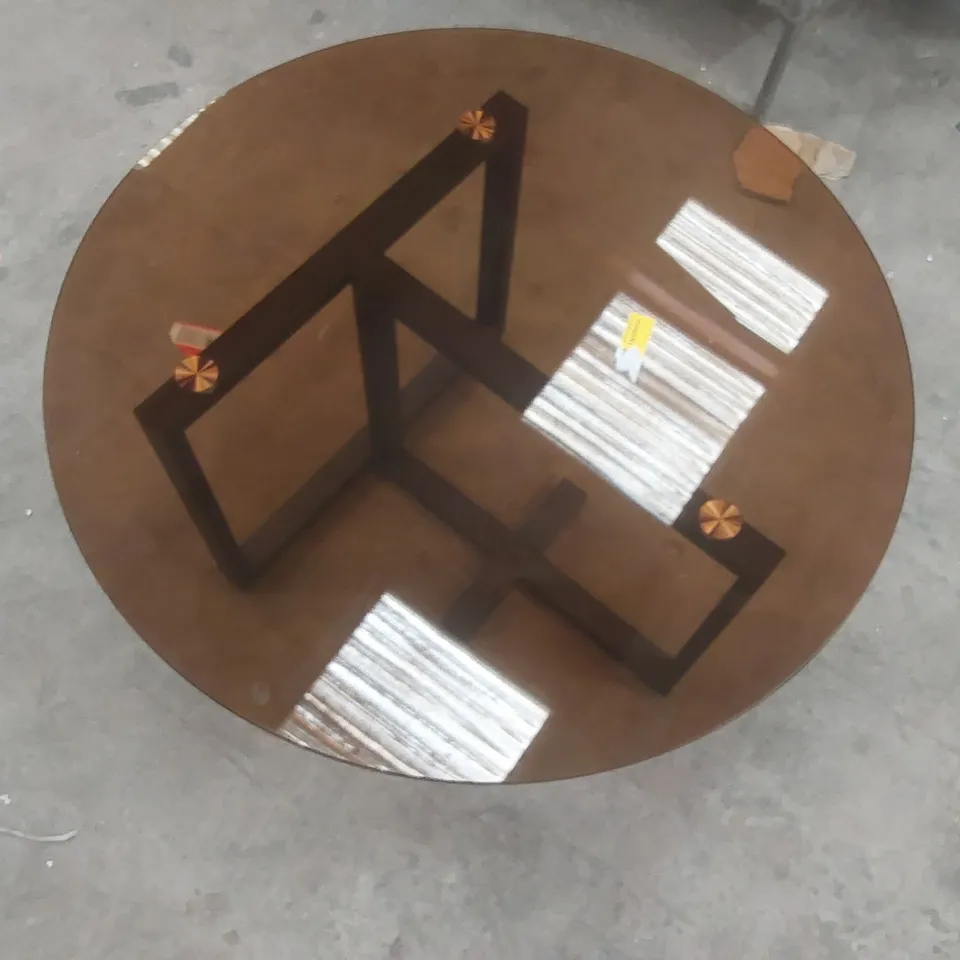 DESIGNER GLASS TOP COFFEE TABLE