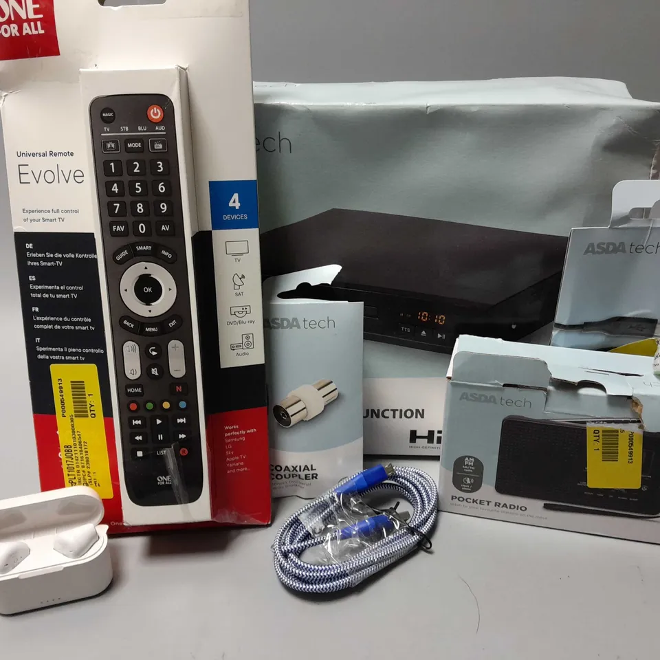 APPROXIMATELY 15 ASSORTED ELECTRICAL ITEMS TO INCLUDE CHARGERS, MIXX 0X1 HEADPHONES, DVD PLAYER, ETC