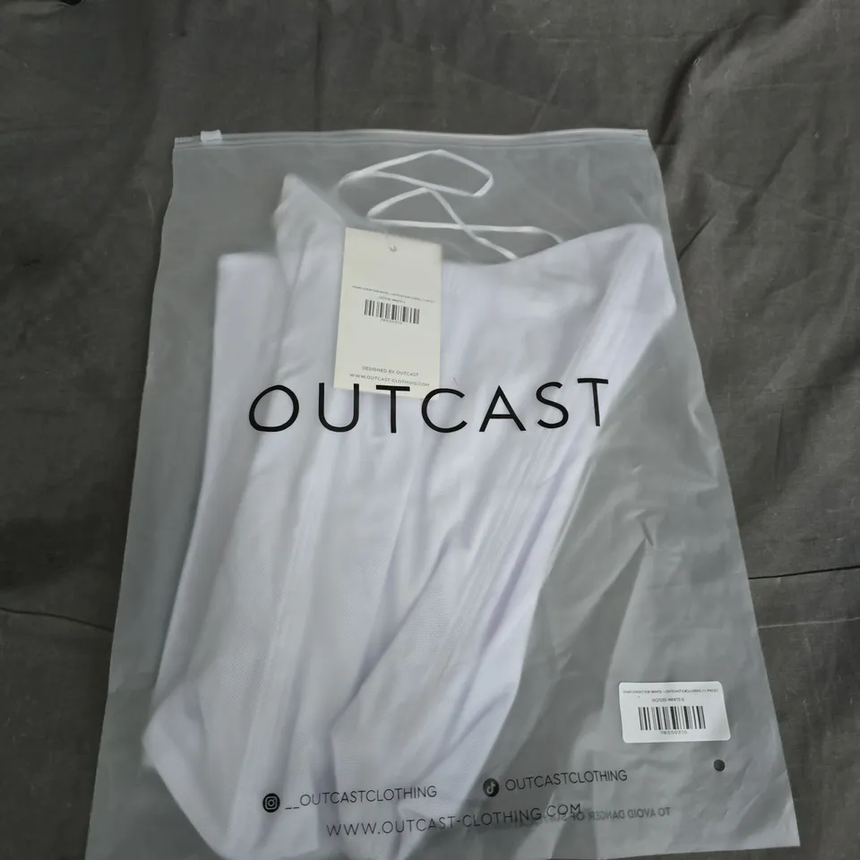 OUTCAST EXCLUSIVES LEGARI CORSET TOP WHITE –UK SIZE S