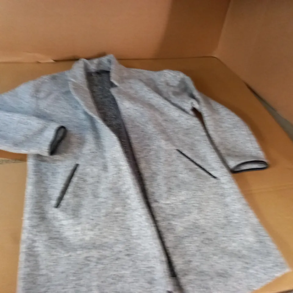 M&S OPEN FRONT GREY CARDIGAN - UK 12