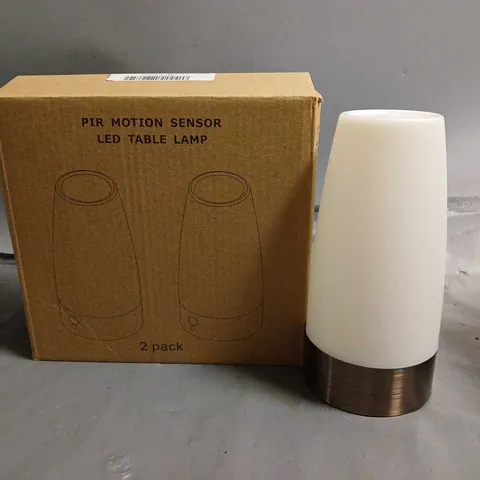 LOT OF TWO 2-PACKS OF PIR MOTION SENSOR LED TABLE LAMPS