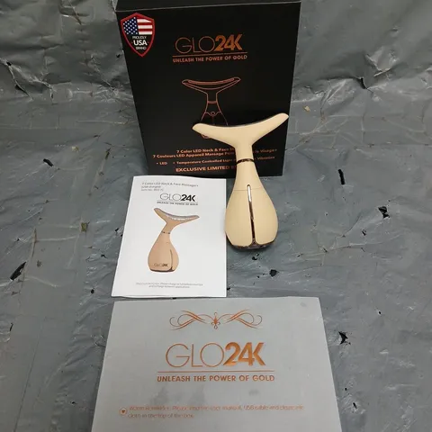 GLO24K 7 COLOUR LED NECK AND FACE MASSAGER