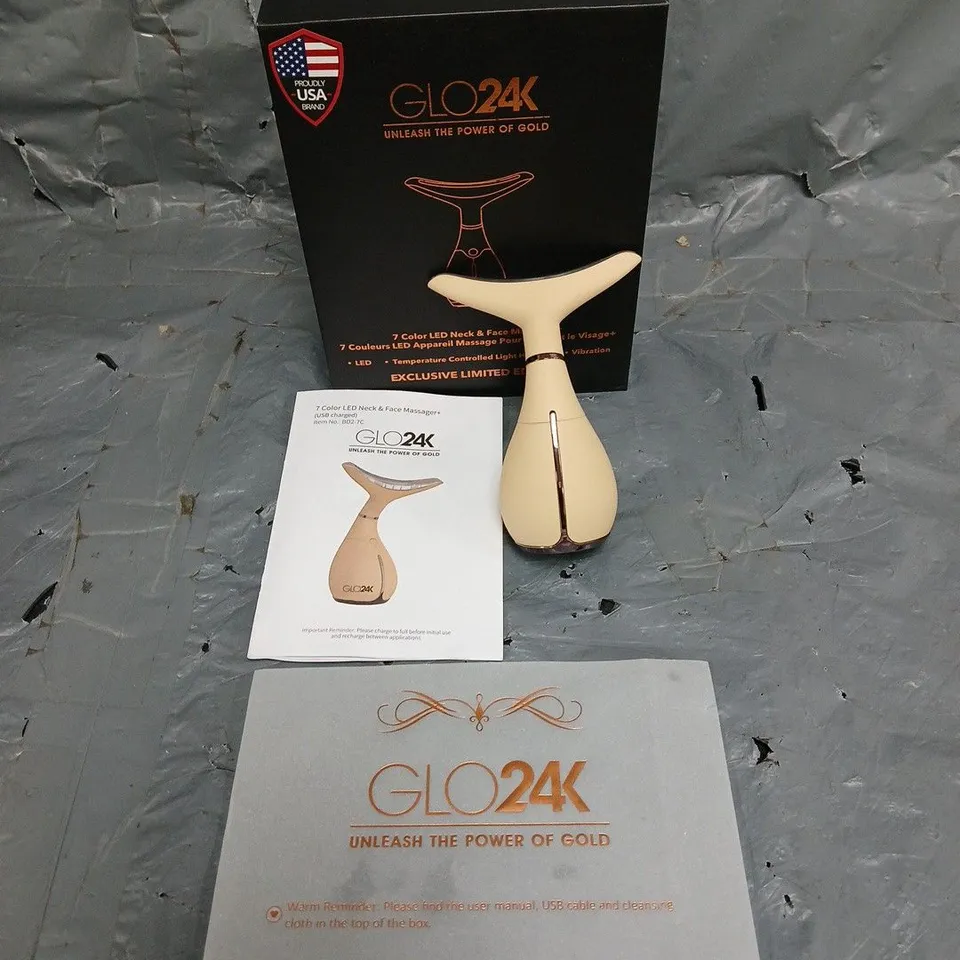 GLO24K 7 COLOUR LED NECK AND FACE MASSAGER