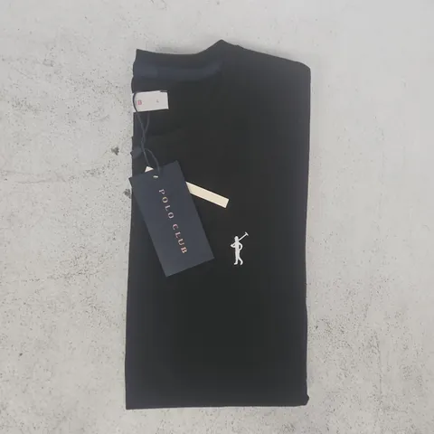 POLO CLUB SHORT SLEEVE T-SHIRT IN BLACK SIZE LARGE