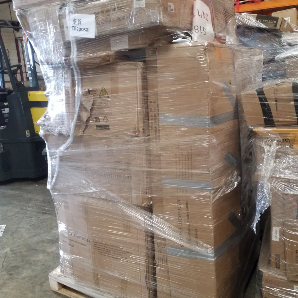 PALLET CONTAINING ASSORTED PRODUCTS INCLUDING BABY PLAY MAT, ARMCHAIR & CHAISE LOUNGE