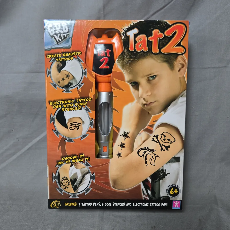 BOXED TAT 2 TATTOO KIT FOR KIDS – ELECTRONIC TATTOO PEN WITH STENCILS