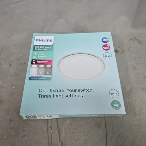 PHILIPS LED BATHROOM CEILING LIGHT – 15W, IP44, SCENESWITCH 