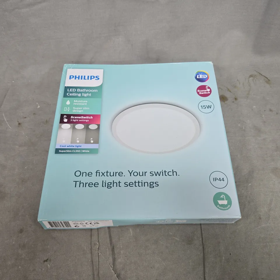 PHILIPS LED BATHROOM CEILING LIGHT – 15W, IP44, SCENESWITCH
