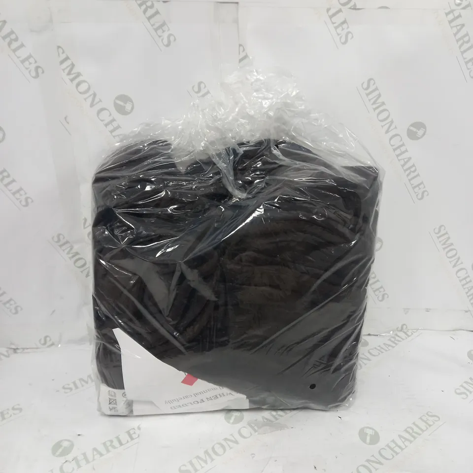 BOXED COZEE HOME HEATED TV BLANKET IN CHOCOLATE