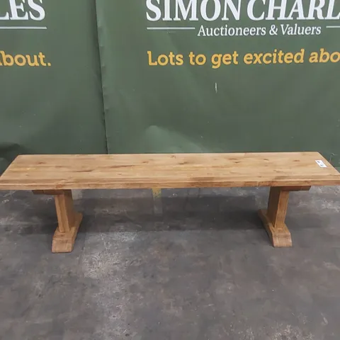 DESIGNER LARGE WOODEN DINING BENCH
