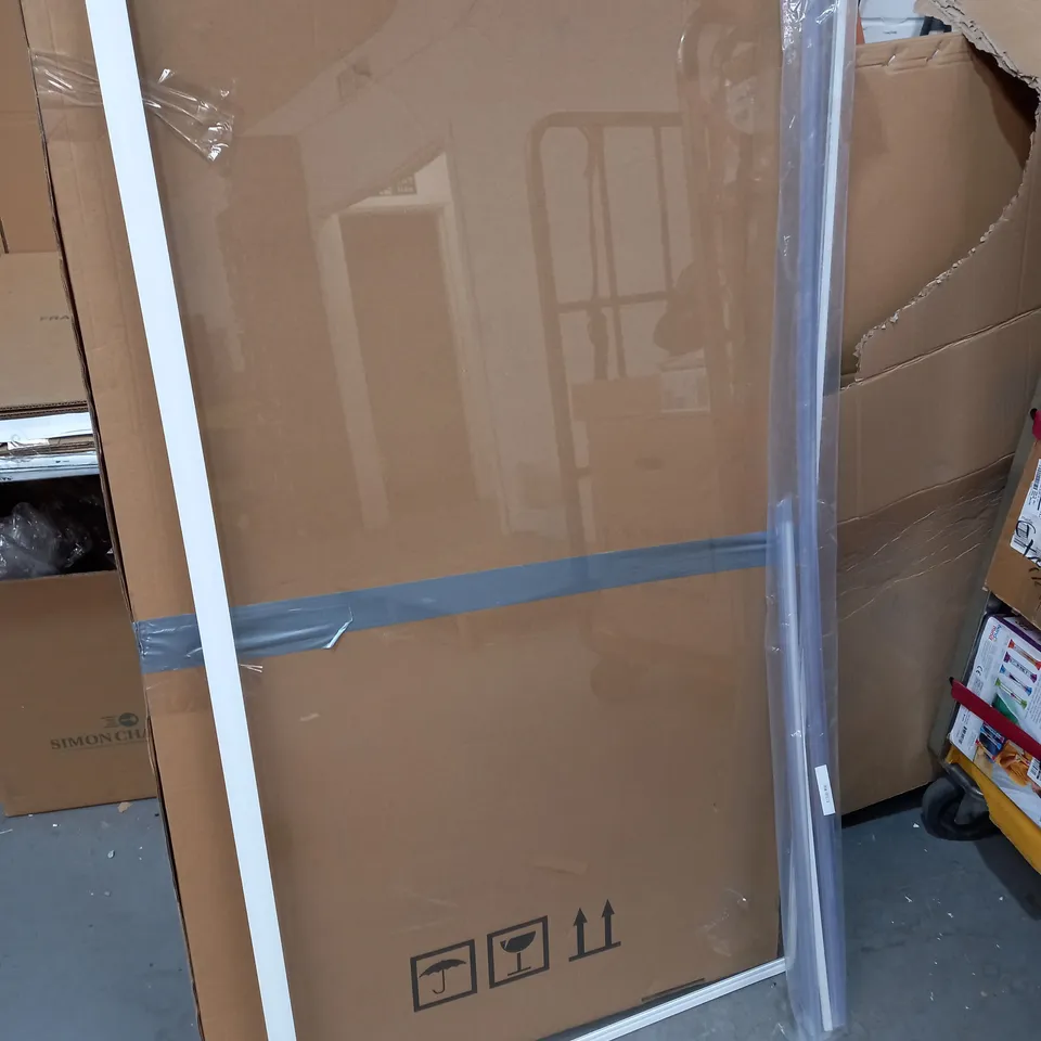 AQUA 3 FULLY FRAMED BATH SCREEN WHITE COLLECTION ONLY  RRP £74