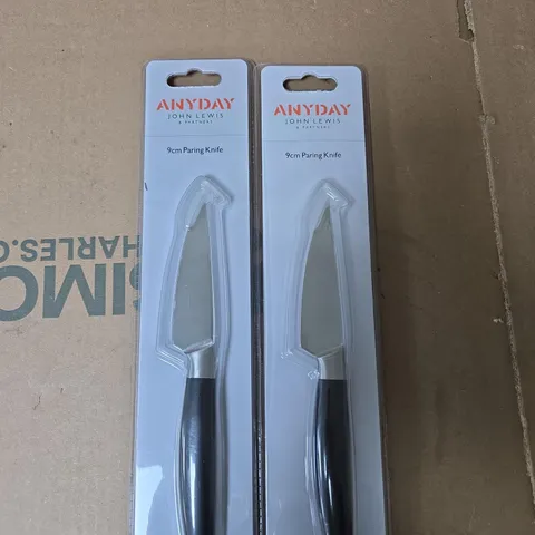 ANYDAY BY JOHN LEWIS & PARTNERS 9CM PARING KNIFE – TWO-PACK