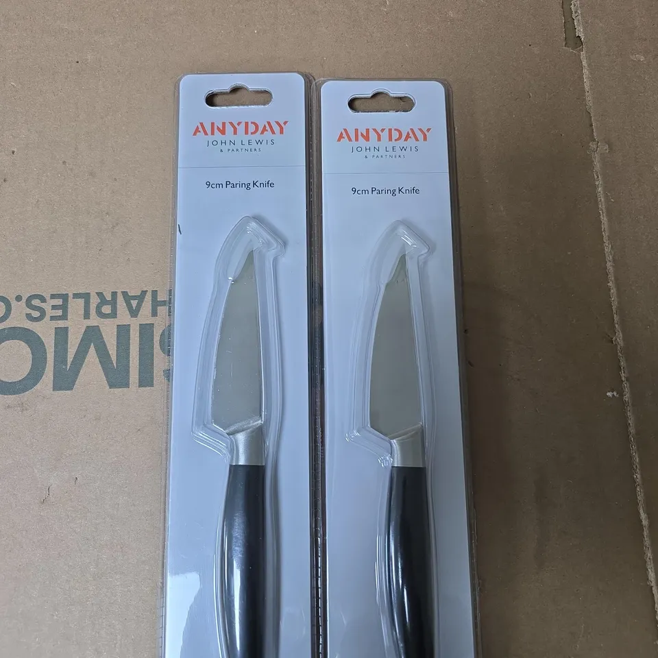 ANYDAY BY JOHN LEWIS & PARTNERS 9CM PARING KNIFE – TWO-PACK