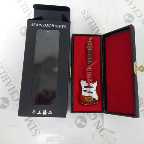 BOXED ALANO HANDMADE TOY MINIATURE WOODEN ELECTRIC GUITAR GE23C-15-S