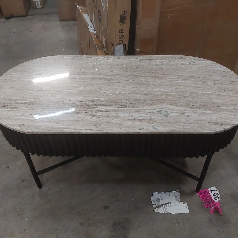 DESIGNER MARBLE TOP COFFEE TABLE