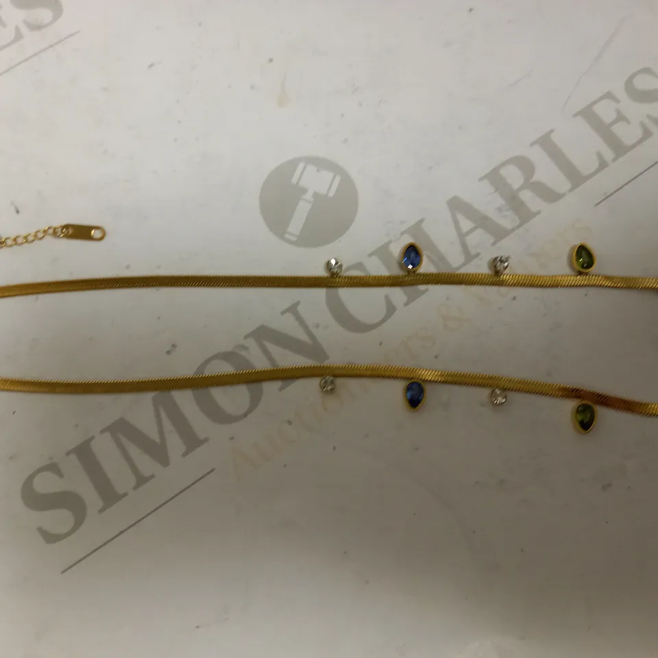 DESIGNER GOLD COLOURED NECKLACE - MARKED K18