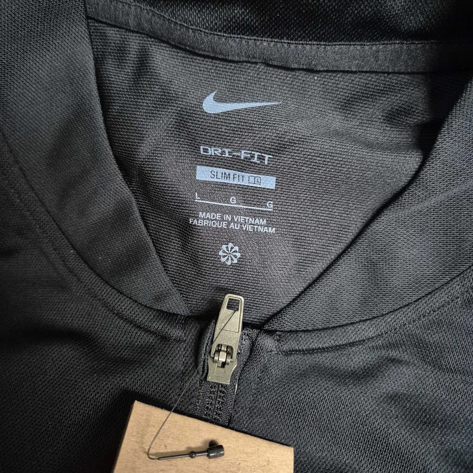 NIKE DRI-FIT SLIM FIT ZIP JACKET – BLACK, MEN'S SIZE L