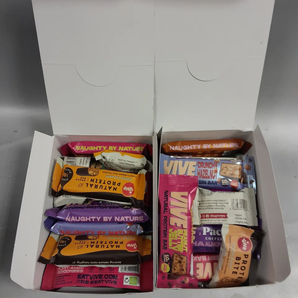 2 X BOXED VIVE NATURAL PROTEIN BARS STARTER BUNDLES 
