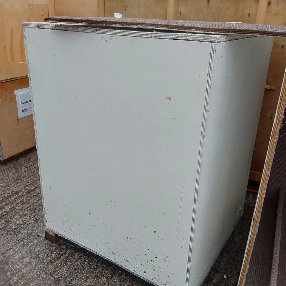 EMPTY WOODEN SHIPPING CRATE - APPROXIMATELY 1.05 x 1.05 x 1.4