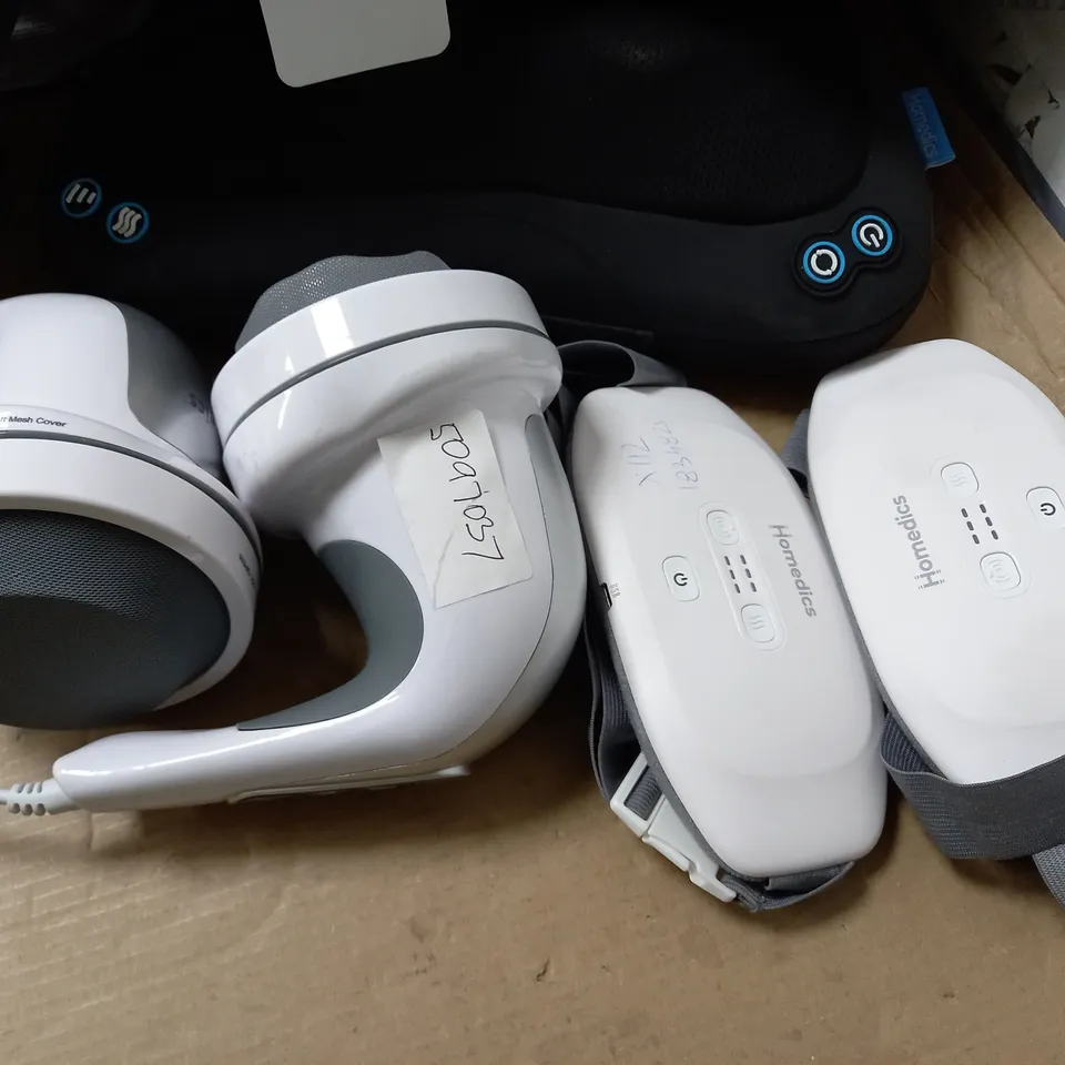 LOT OF 11 ASSORTED UNBOXED HEALTH AND WELLBEING APPLIANCES TO INCLUDE MASSAGE CHAIR PADS CUSHIONS AND BELTS