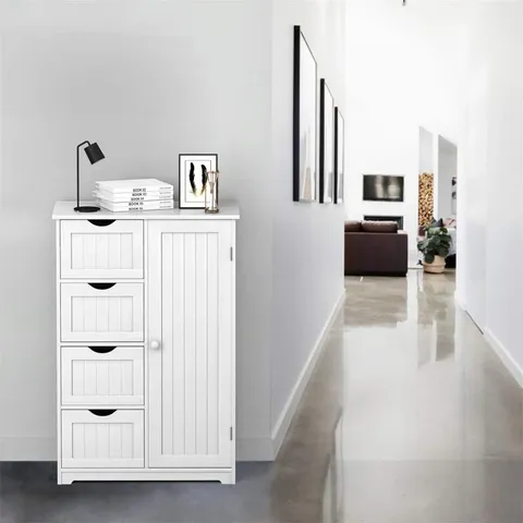 BOXED MEDRANO 55CM W X 81CM H X 30CM D FREE STANDING BATHROOM CABINET