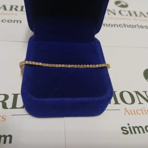 9CT YELLOW GOLD TENNIS BRACELET SET WITH LAB GROWN DIAMONDS WEIGHING +2.03CT