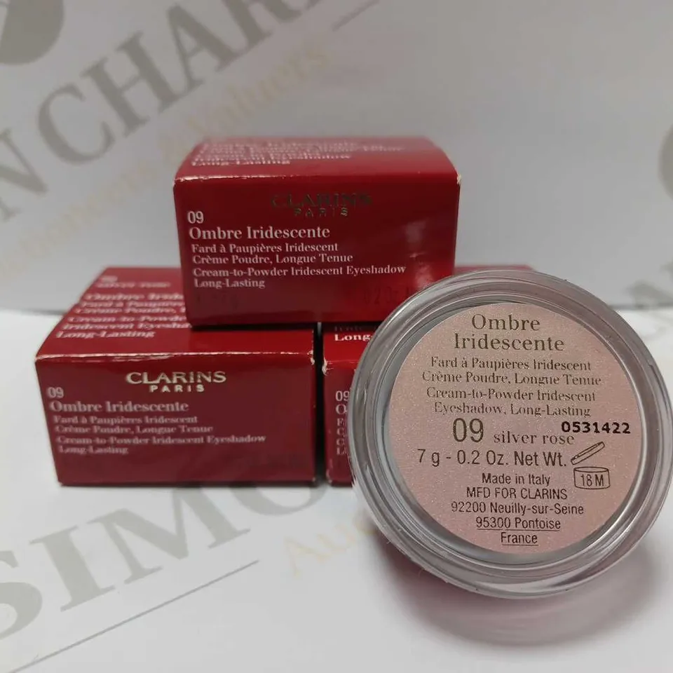 LOT OF 6 CLARINS OMBRE IRIDESCENTE EYE SHADOWS - #08 SILVER ROSE 