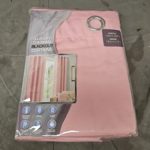 GAVENO CAVAILIA BLACKOUT CURTAINS IN PINK - 66X72"
