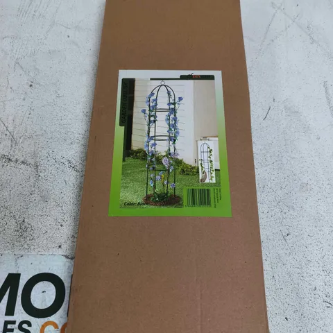 GARDEN OBELISK PLANT SUPPORT – METAL TRELLIS, COLOUR BLACK