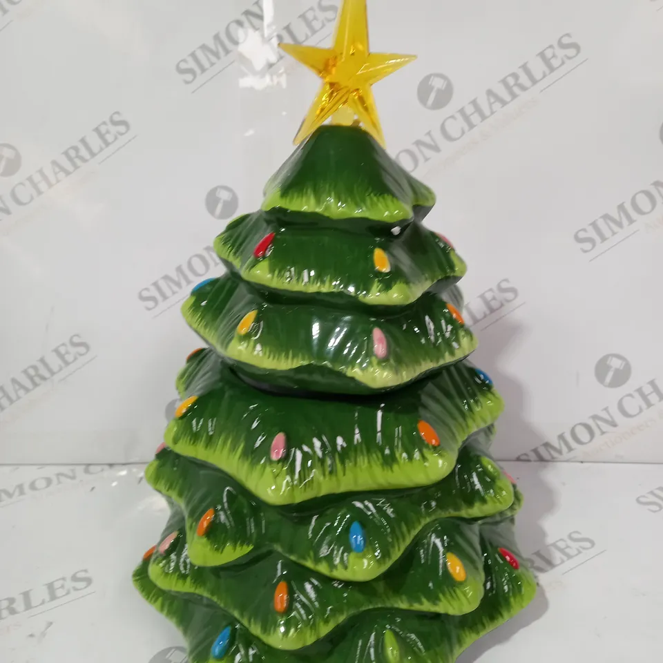 MR CHRISTMAS LIGHT UP NOSTALGIC TREE COOKIE JAR