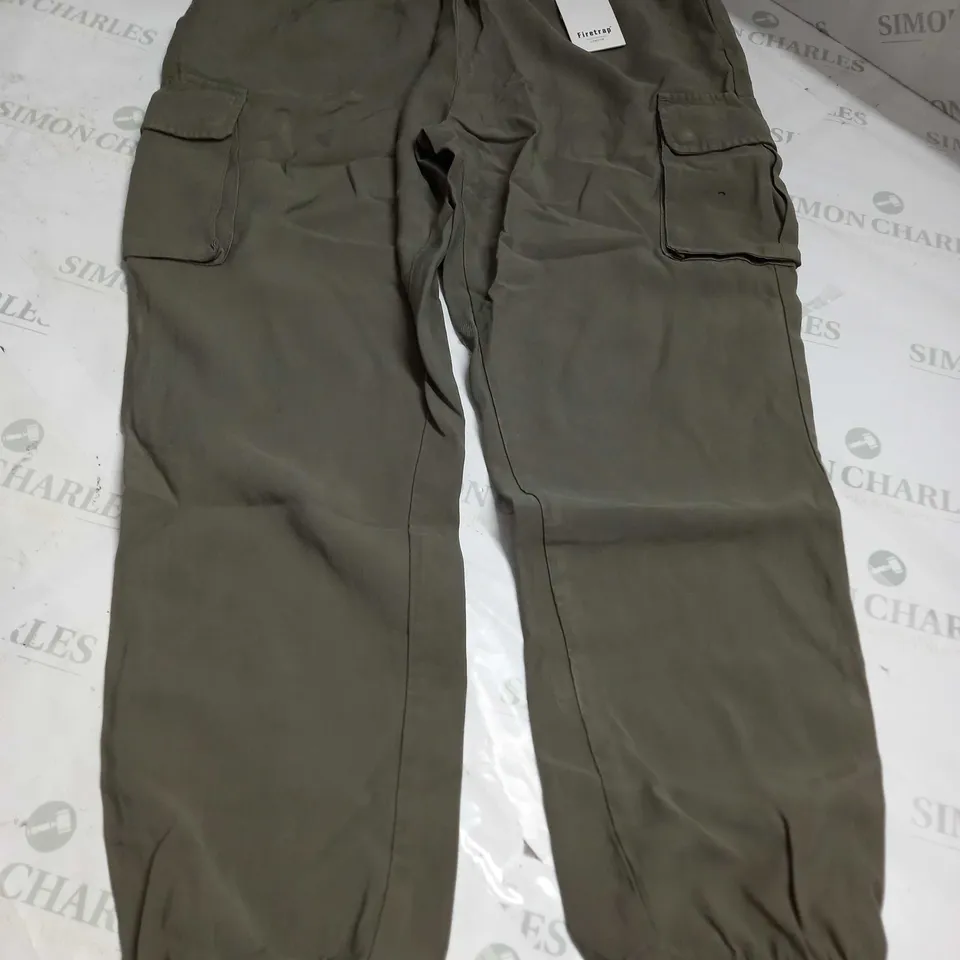 FIRETRAP CARGO PANTS IN KHAKI - SIZE 10 (38)