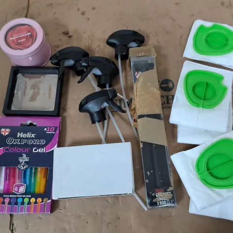 APPROXIMATELY 10 ASSORTED HOUSEHOLD ITEMS TOO INCLUDE 3D BLUSH ROSE, COLOUR GEL, AND RADIATOR VALVE ETC. 